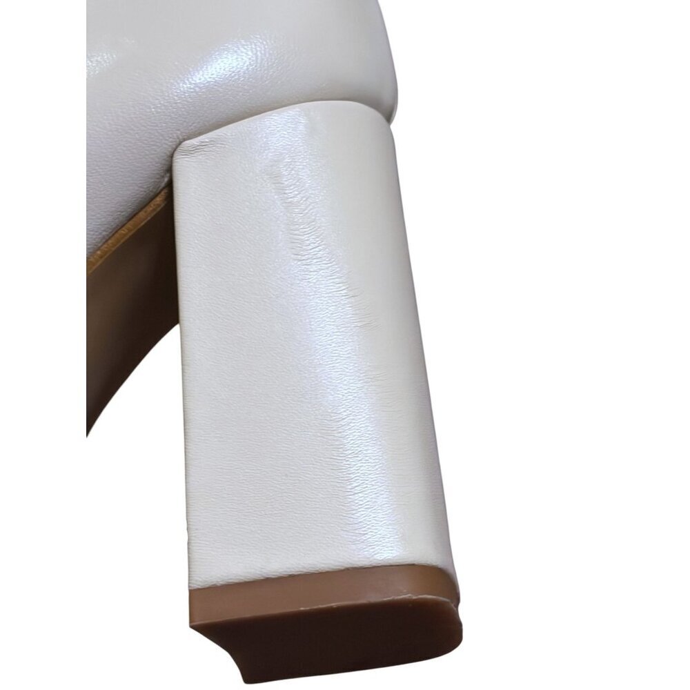 Zara Knee High Leather Boots US 6.5 EU 37 Capsule Go Go Cream Blogger Fave - Picture 11 of 12